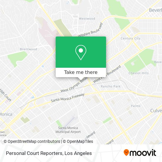 Personal Court Reporters map