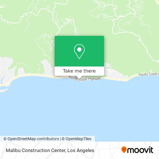 Malibu Construction Center map