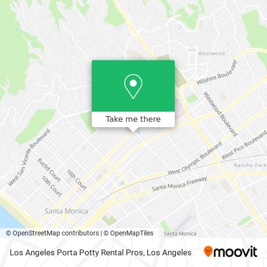 Mapa de Los Angeles Porta Potty Rental Pros