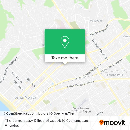 Mapa de The Lemon Law Office of Jacob K Kashani