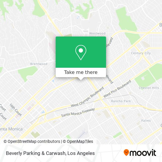 Mapa de Beverly Parking & Carwash