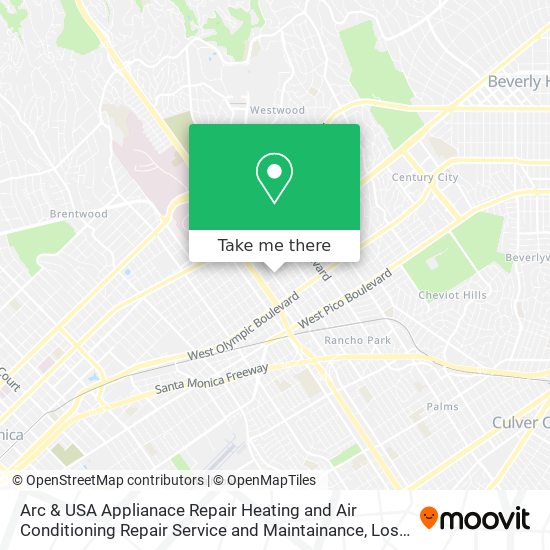 Arc & USA Applianace Repair Heating and Air Conditioning Repair Service and Maintainance map