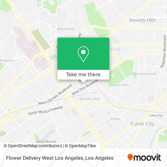 Flower Delivery West Los Angeles map