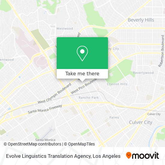 Mapa de Evolve Linguistics Translation Agency