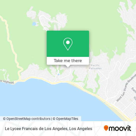 Mapa de Le Lycee Francais de Los Angeles