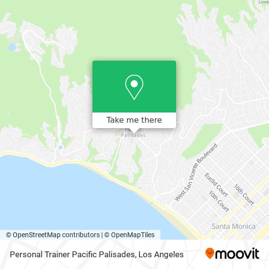 Personal Trainer Pacific Palisades map