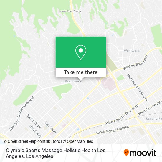 Olympic Sports Massage Holistic Health Los Angeles map