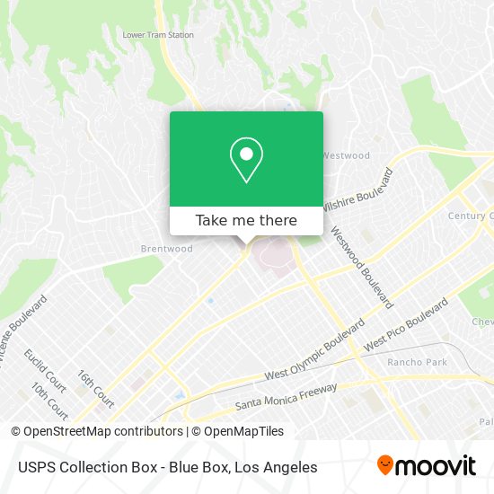 Mapa de USPS Collection Box - Blue Box