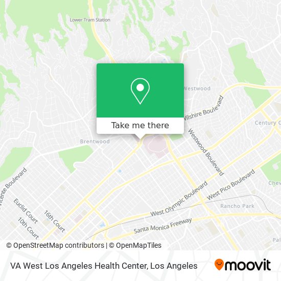 Mapa de VA West Los Angeles Health Center