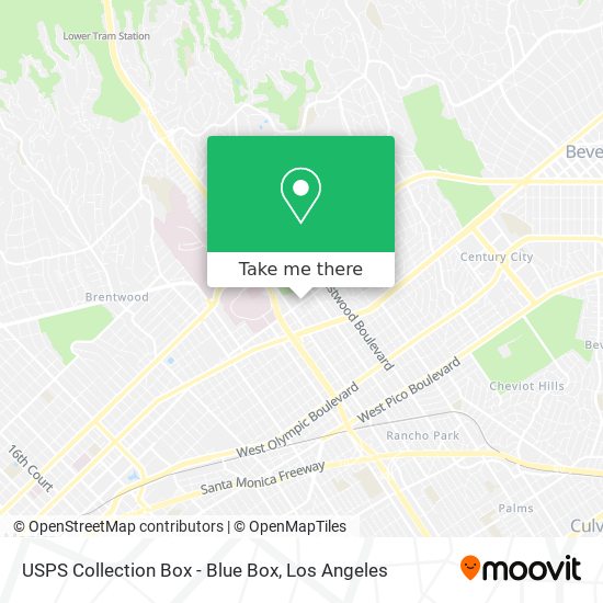 Mapa de USPS Collection Box - Blue Box