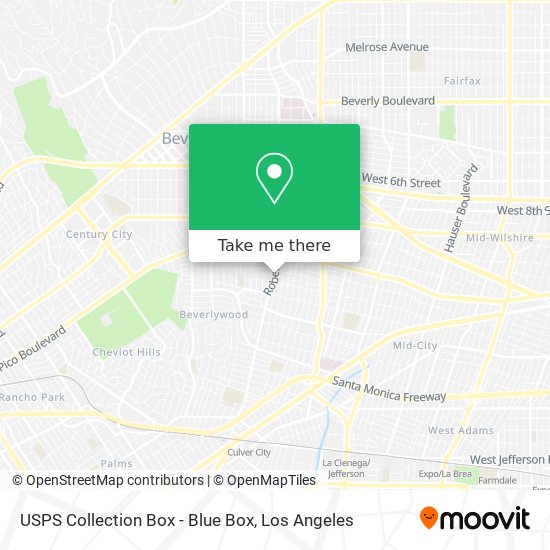 USPS Collection Box - Blue Box map