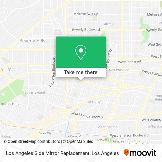 Mapa de Los Angeles Side Mirror Replacement