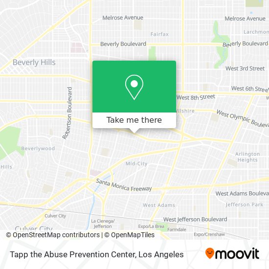 Tapp the Abuse Prevention Center map