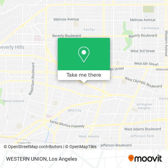 WESTERN UNION map