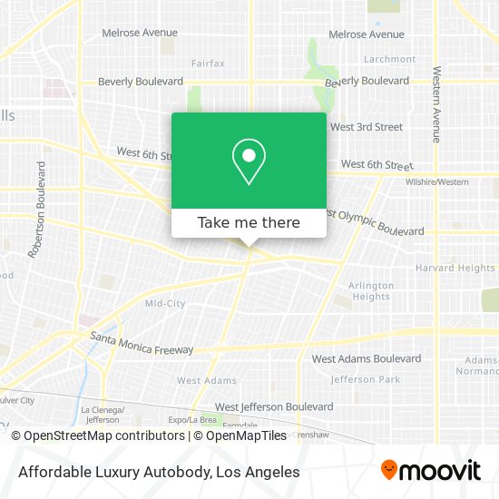 Affordable Luxury Autobody map