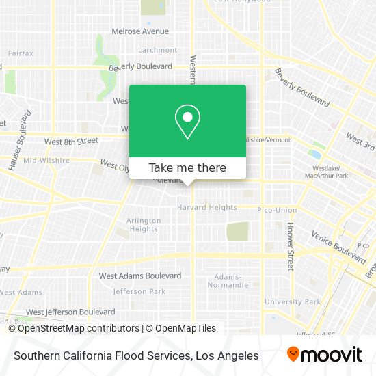 Southern California Flood Services map