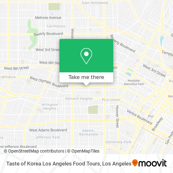 Mapa de Taste of Korea Los Angeles Food Tours