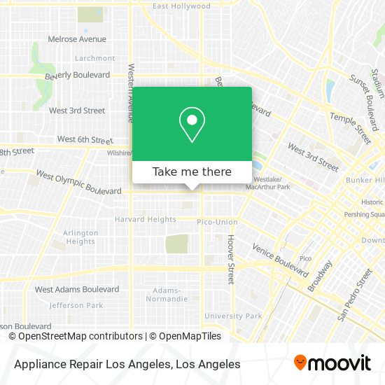 Mapa de Appliance Repair Los Angeles