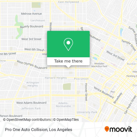 Pro One Auto Collision map