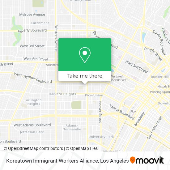 Mapa de Koreatown Immigrant Workers Alliance