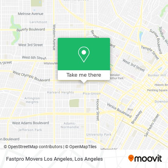 Fastpro Movers Los Angeles map