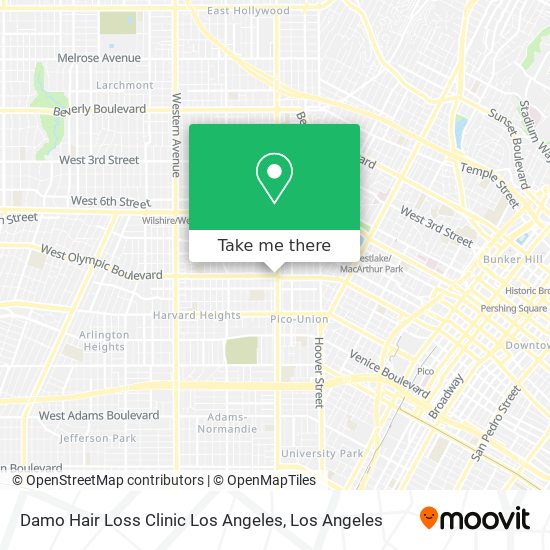 Mapa de Damo Hair Loss Clinic Los Angeles