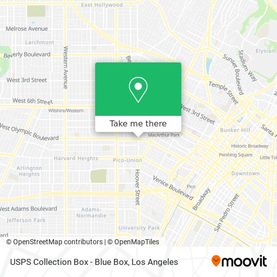 USPS Collection Box - Blue Box map