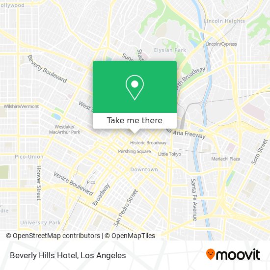 Beverly Hills Hotel map