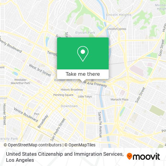 United States Citizenship and Immigration Services map