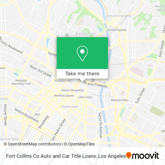 Fort Collins Co Auto and Car Title Loans map