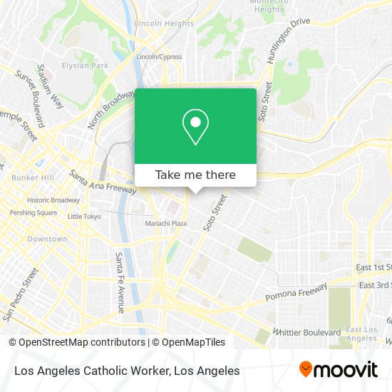 Los Angeles Catholic Worker map