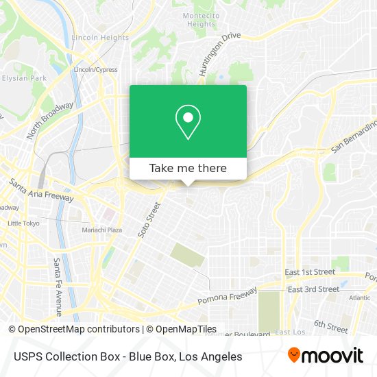 USPS Collection Box - Blue Box map