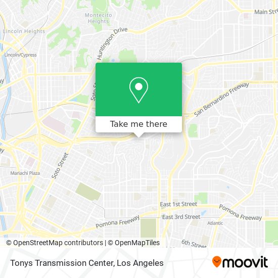 Tonys Transmission Center map