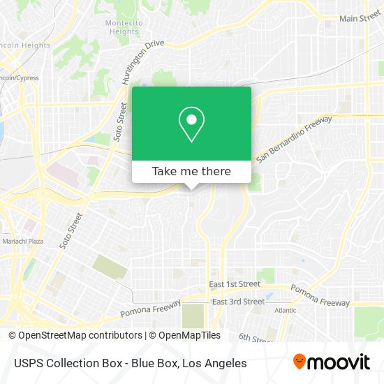 USPS Collection Box - Blue Box map