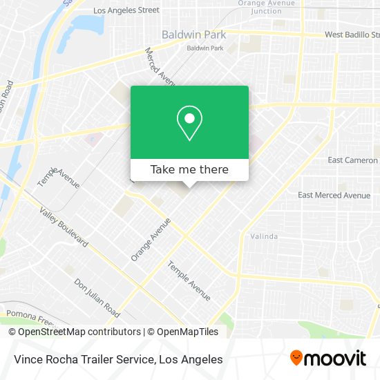 Vince Rocha Trailer Service map