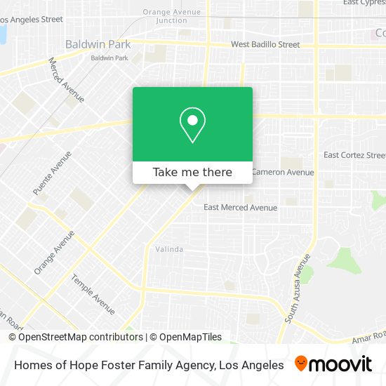 Homes of Hope Foster Family Agency map