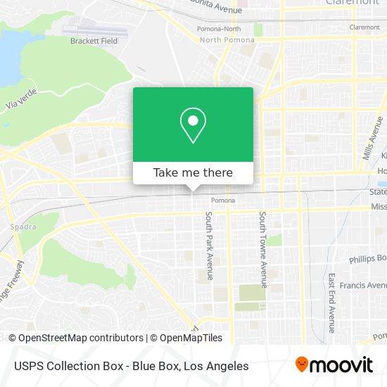 Mapa de USPS Collection Box - Blue Box