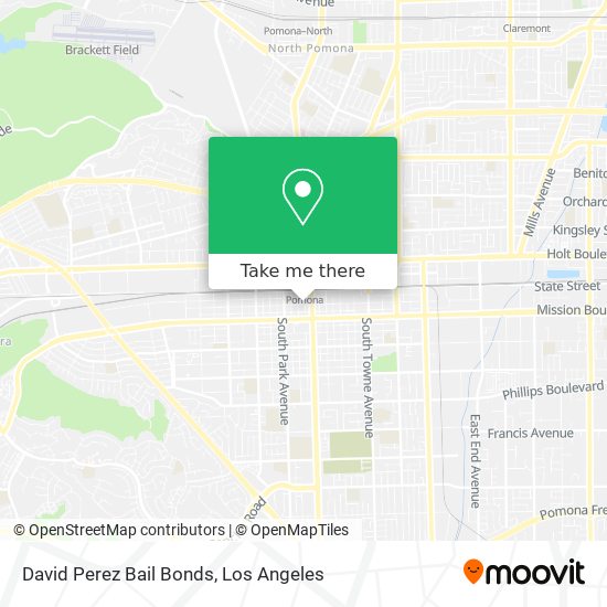 Mapa de David Perez Bail Bonds