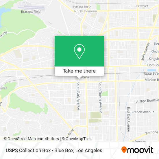 Mapa de USPS Collection Box - Blue Box