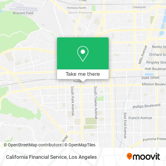 California Financial Service map