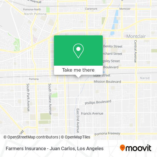 Farmers Insurance - Juan Carlos map
