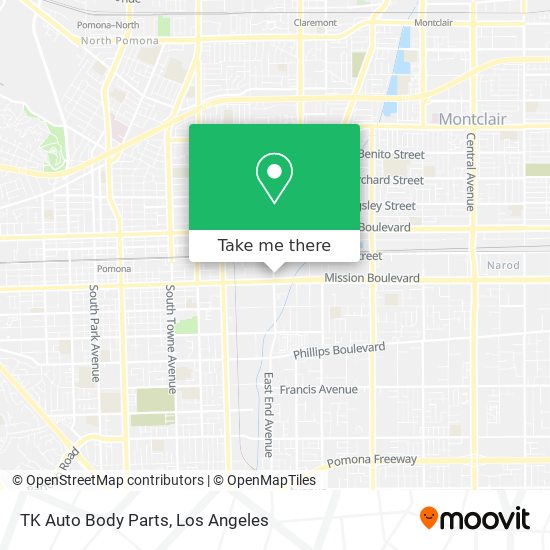 TK Auto Body Parts map