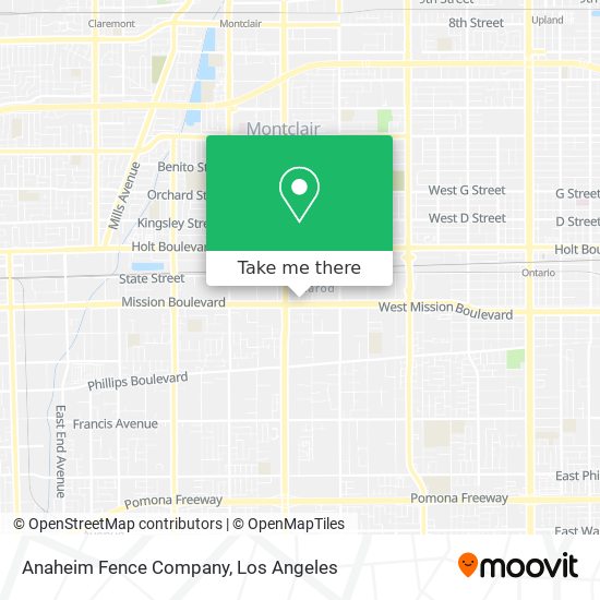 Anaheim Fence Company map