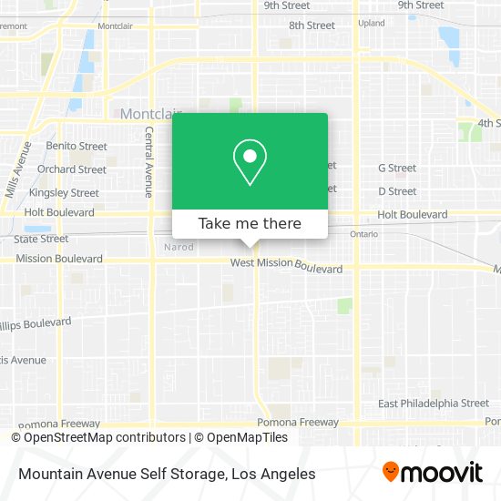 Mapa de Mountain Avenue Self Storage