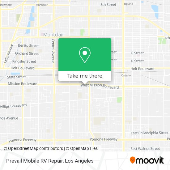 Prevail Mobile RV Repair map