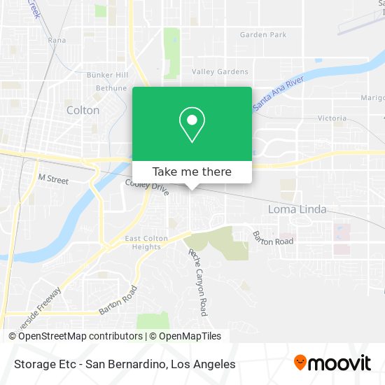 Mapa de Storage Etc - San Bernardino