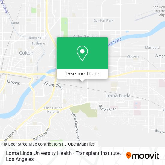 Mapa de Loma Linda University Health - Transplant Institute