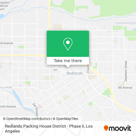 Redlands Packing House District - Phase Ii map