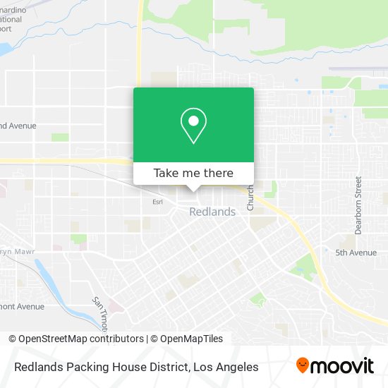Redlands Packing House District map
