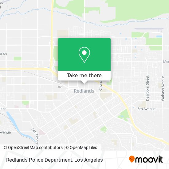 Mapa de Redlands Police Department